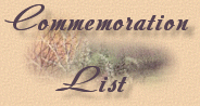 Commemoration List
