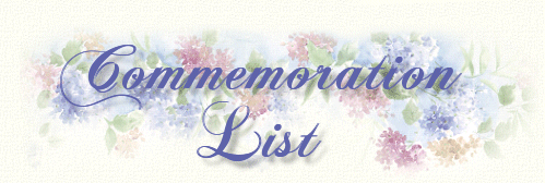 Commemoration List
